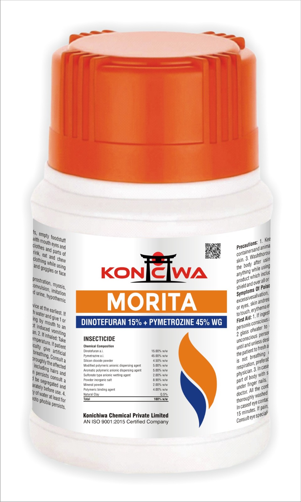 Dinotefuran 15% + Pymetrozine 45% WG - MORITA