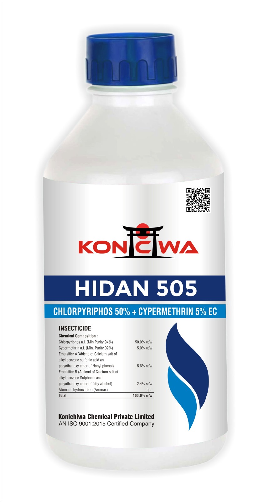 Chlorpyriphos 50% + Cypermethrin 5% EC - Hidan 505