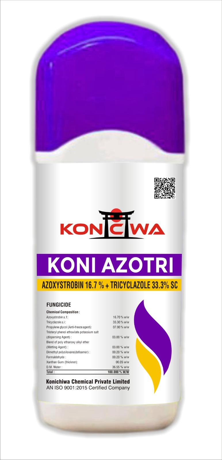 Azoxystrobin 16.7% + Tricyclazole 33.3% SC - Koni Azotri