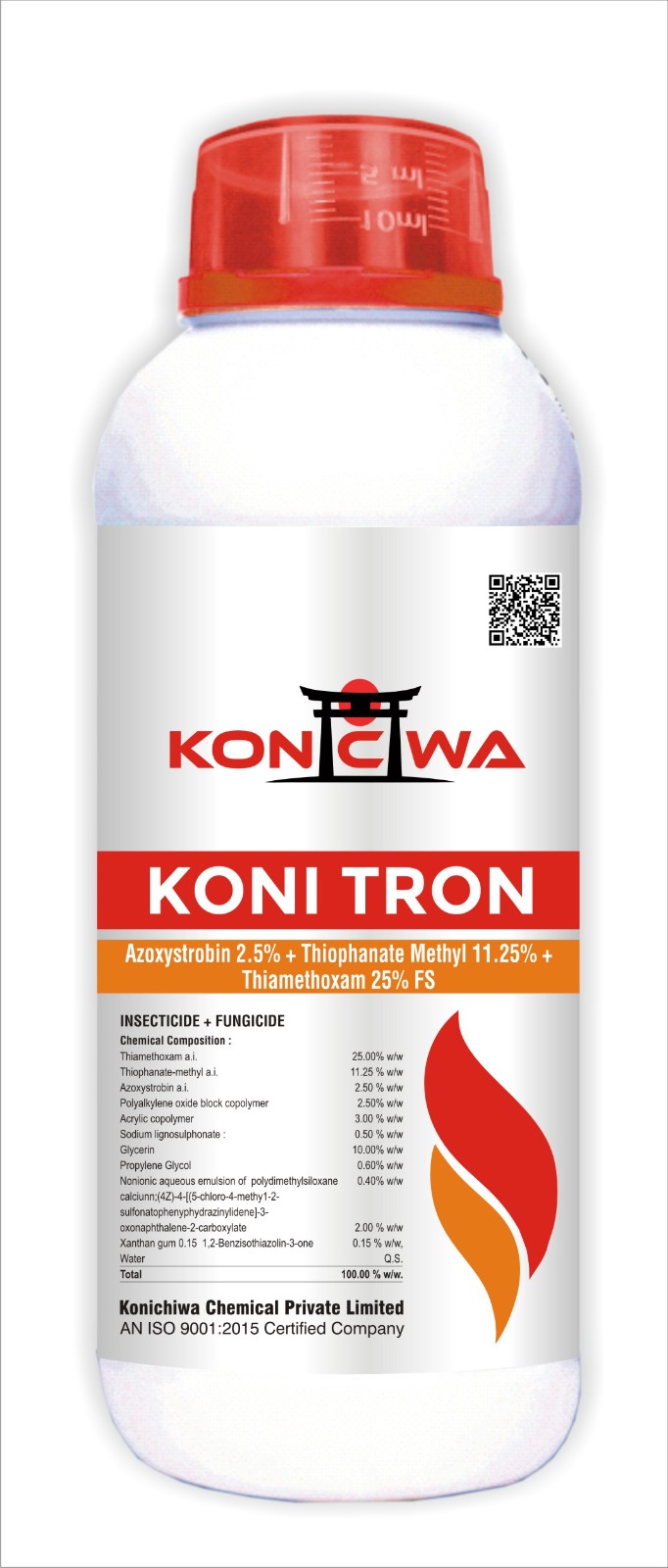 Azoxystrobin 2.5% + Thiophanate Methyl 11.25% + Thiamethoxam 25% FS - Koni Tron